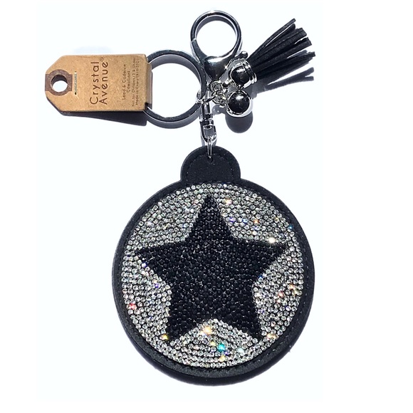 Crystal Avenue Rhinestone Bag Charm/Keychain - Picture 2 of 4
